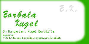 borbala kugel business card